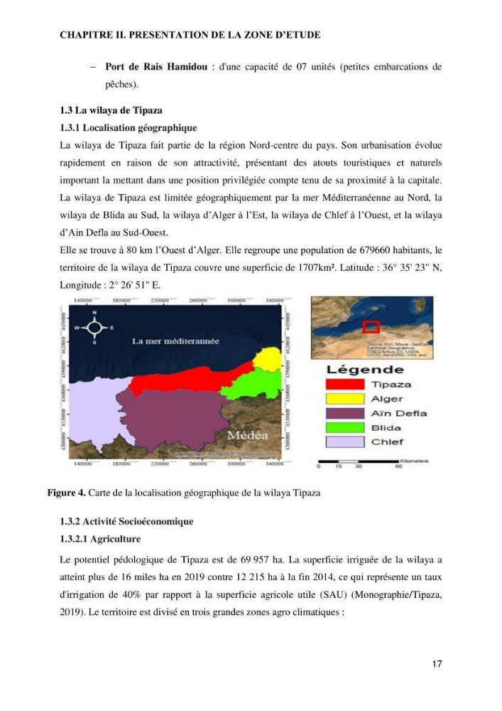 Empreinte écologique de l\'urbanisation au niveau des villes côtières algeriennes: cas de la wilaya d\'Alger,Tipaza et Tlemcen