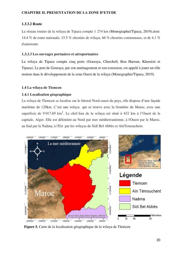 Empreinte écologique de l\'urbanisation au niveau des villes côtières algeriennes: cas de la wilaya d\'Alger,Tipaza et Tlemcen
