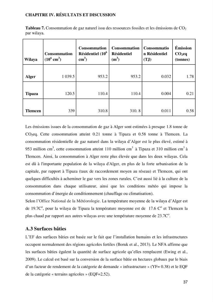 Empreinte écologique de l\'urbanisation au niveau des villes côtières algeriennes: cas de la wilaya d\'Alger,Tipaza et Tlemcen