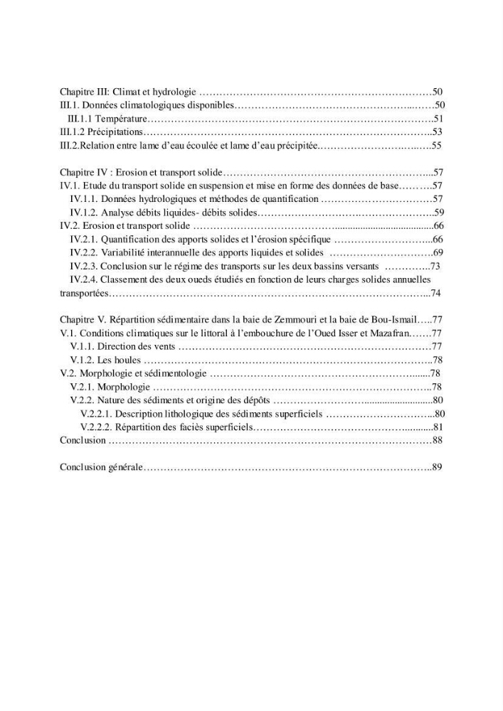 Les débits liquides et solides des cours d\'eau algériens et leur impact sur le milieu marin et littoral (bassin versant de l\'Isser et Mazafran).