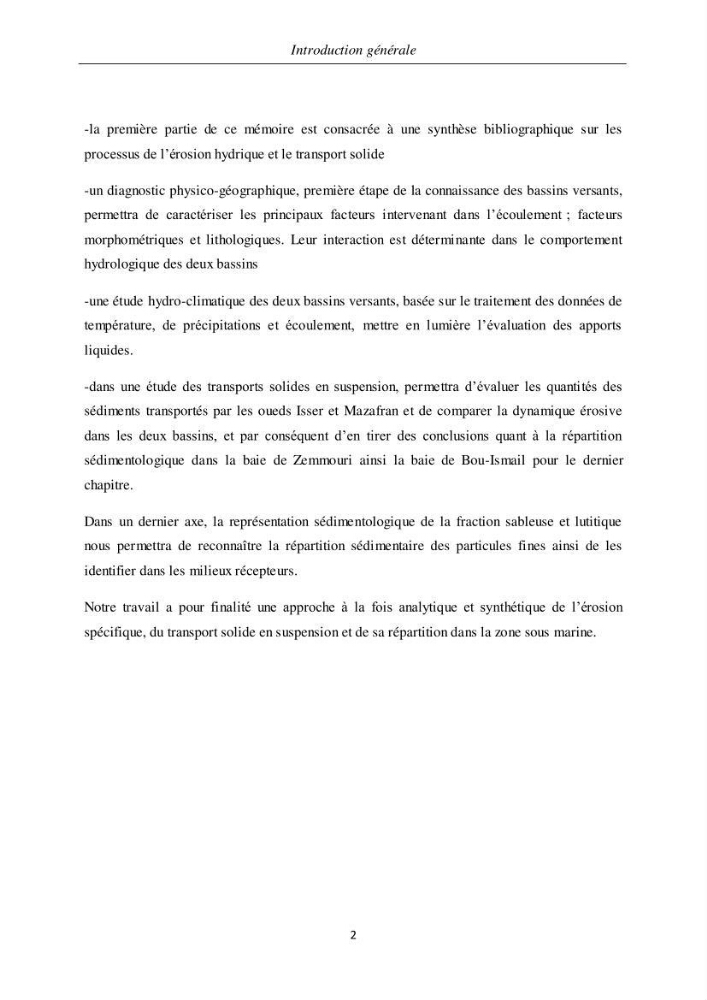 Les débits liquides et solides des cours d\'eau algériens et leur impact sur le milieu marin et littoral (bassin versant de l\'Isser et Mazafran).