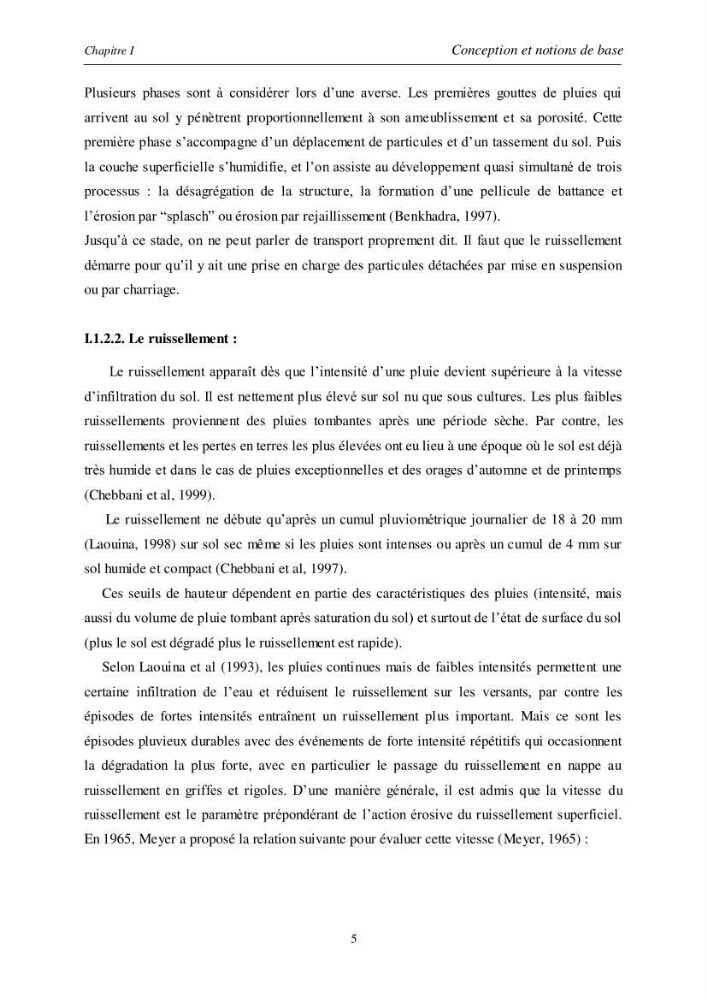 Les débits liquides et solides des cours d\'eau algériens et leur impact sur le milieu marin et littoral (bassin versant de l\'Isser et Mazafran).