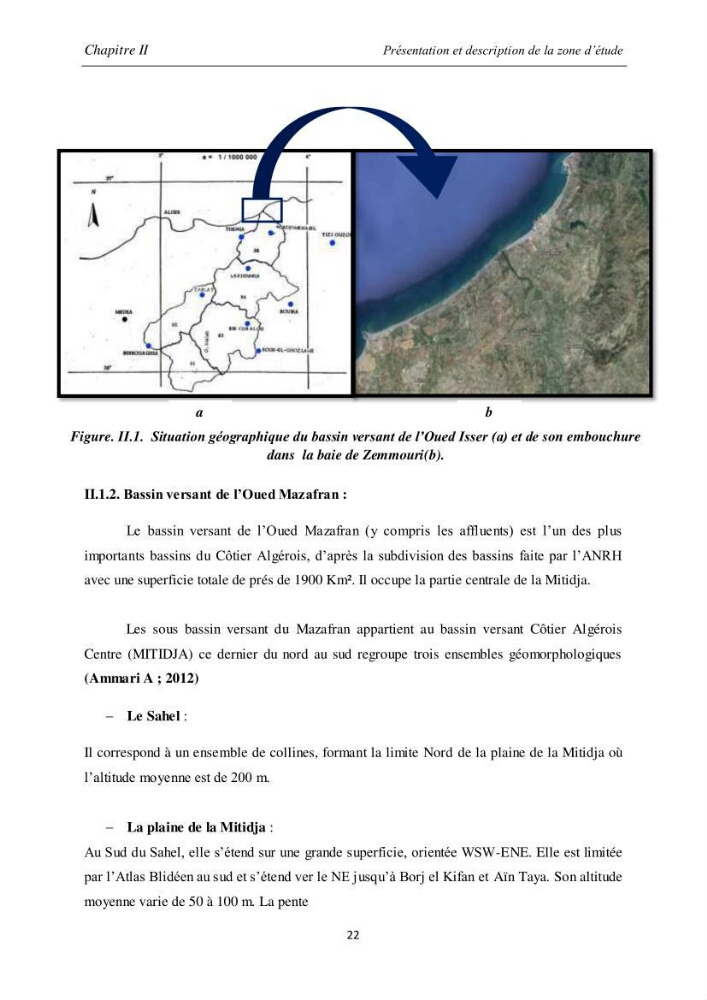 Les débits liquides et solides des cours d\'eau algériens et leur impact sur le milieu marin et littoral (bassin versant de l\'Isser et Mazafran).