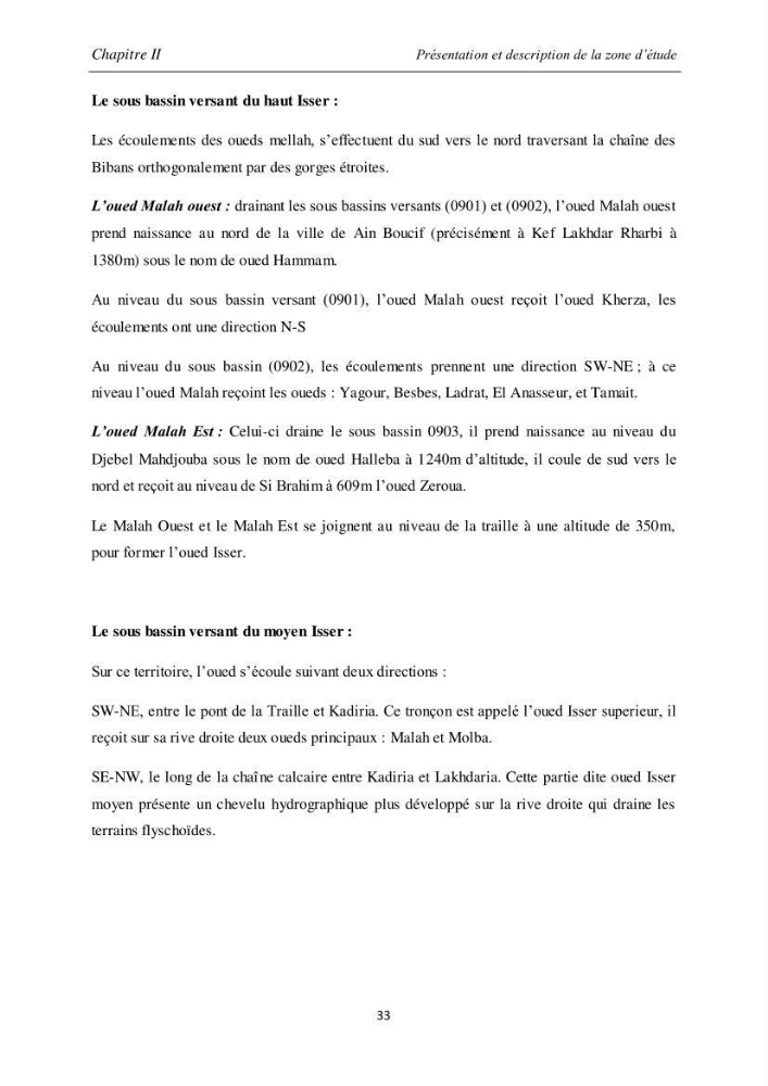 Les débits liquides et solides des cours d\'eau algériens et leur impact sur le milieu marin et littoral (bassin versant de l\'Isser et Mazafran).
