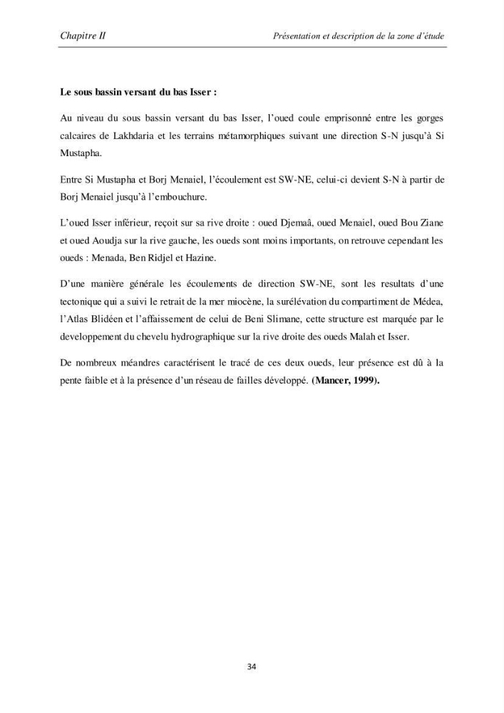 Les débits liquides et solides des cours d\'eau algériens et leur impact sur le milieu marin et littoral (bassin versant de l\'Isser et Mazafran).