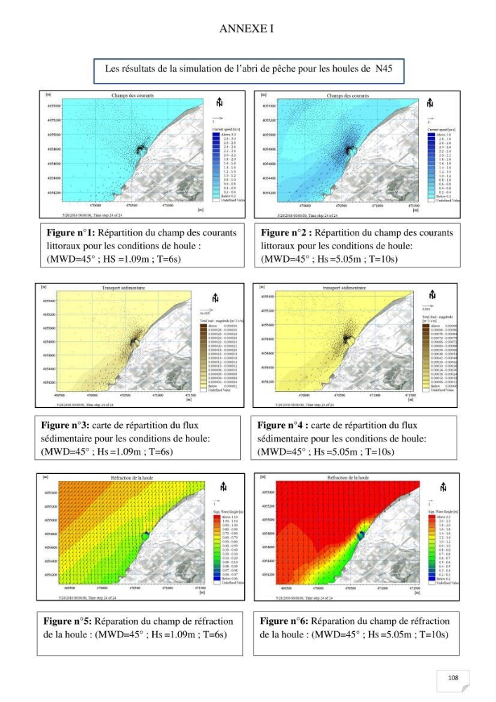 Etude hydrosédimentaire du rivage de Khemisti: application de la modelisation numérique en domaine bidimensionnel par un logiciel de calcul MIKE 21