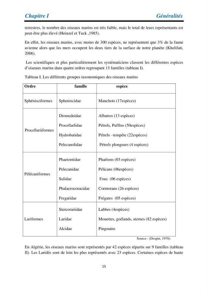 Proposition d’une méthode d’inventaire des oiseaux marins: application au littoral de la wilaya de Tipaza