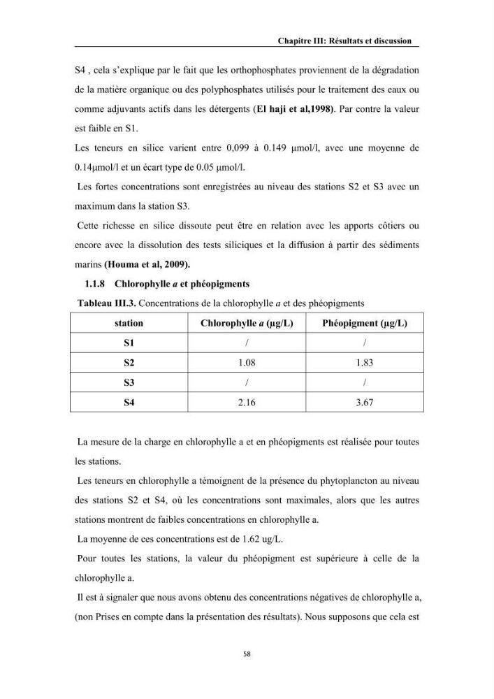 Contribution à l’évaluation de la qualité environmental d’une ferme aquacole