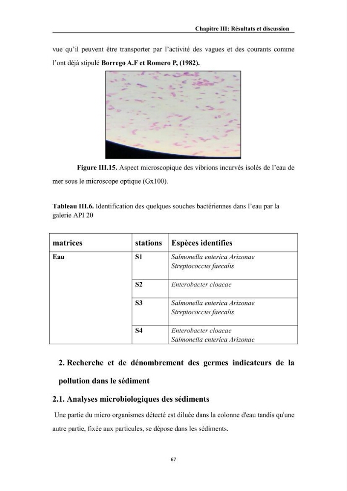 Contribution à l’évaluation de la qualité environmental d’une ferme aquacole