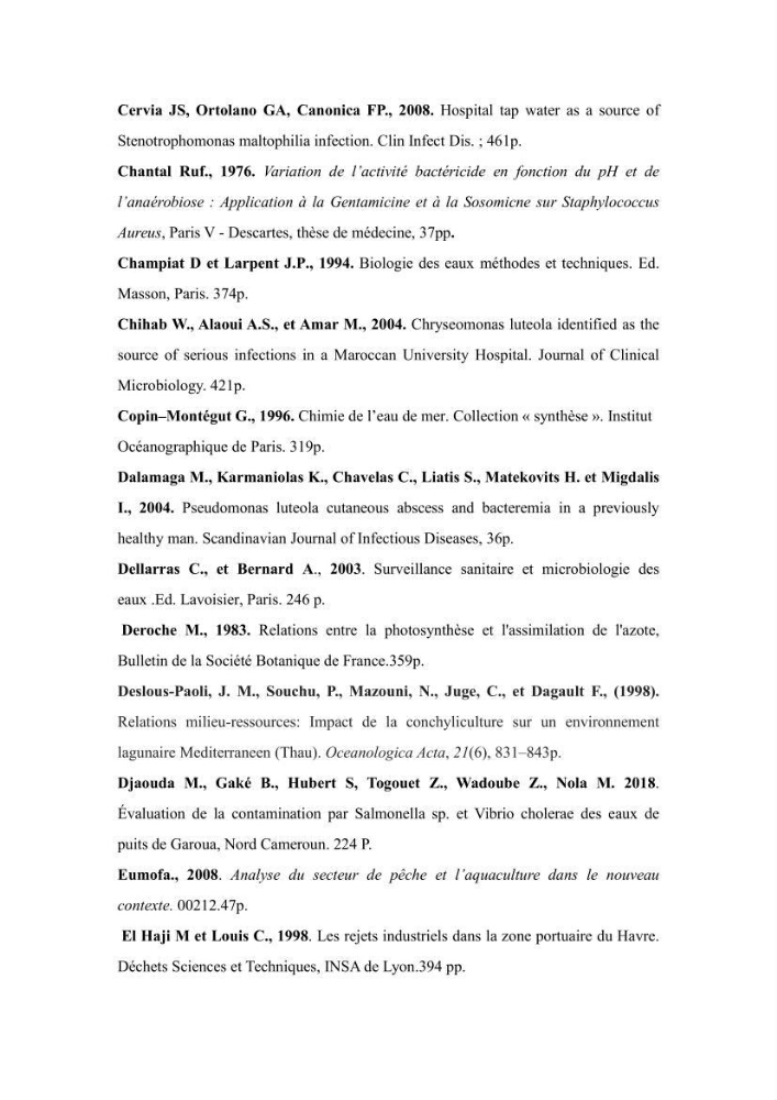 Contribution à l’évaluation de la qualité environmental d’une ferme aquacole