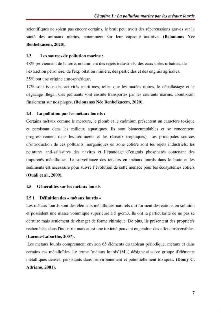Estimation de la contamination par certains métaux lourds au niveau de la chair d\'un poisson d\'élevage
