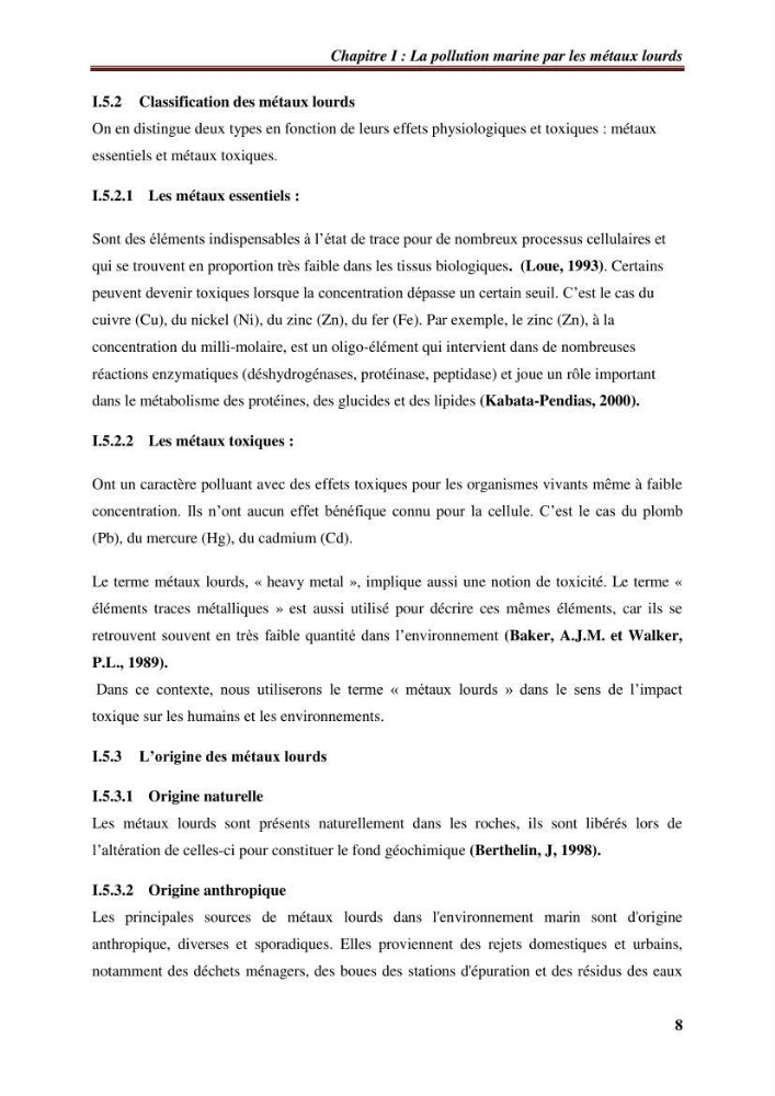 Estimation de la contamination par certains métaux lourds au niveau de la chair d\'un poisson d\'élevage