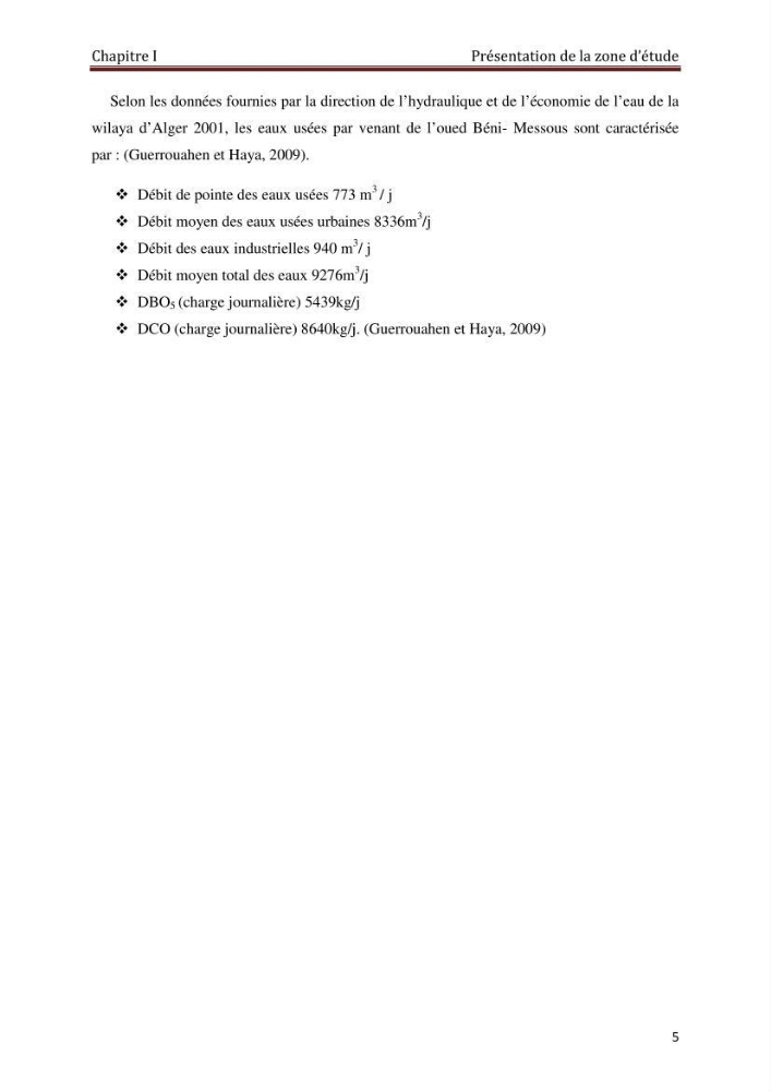 Mesures des paramètres physico-chimiques au niveau du port d\'El Djamila
