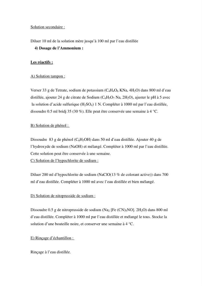 Mesures des paramètres physico-chimiques au niveau du port d\'El Djamila