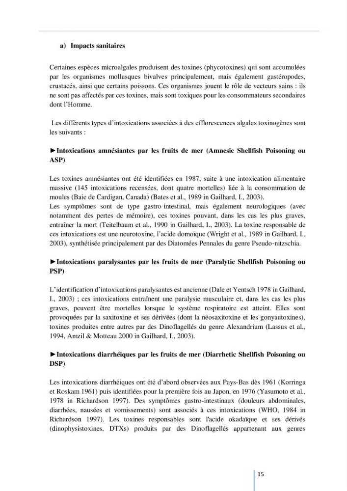 Diagnostic sur la contamination des mollusques par le phytoplancton toxique ou/et nuisible d’une ferme conchylicole « CULTMARE »