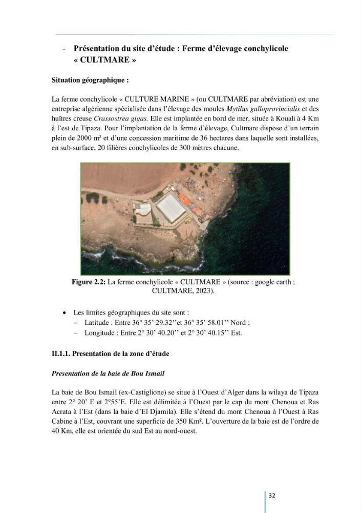 Diagnostic sur la contamination des mollusques par le phytoplancton toxique ou/et nuisible d’une ferme conchylicole « CULTMARE »