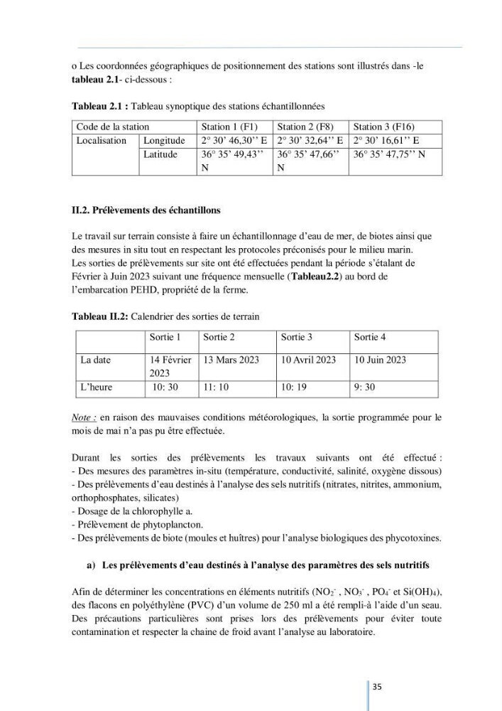 Diagnostic sur la contamination des mollusques par le phytoplancton toxique ou/et nuisible d’une ferme conchylicole « CULTMARE »