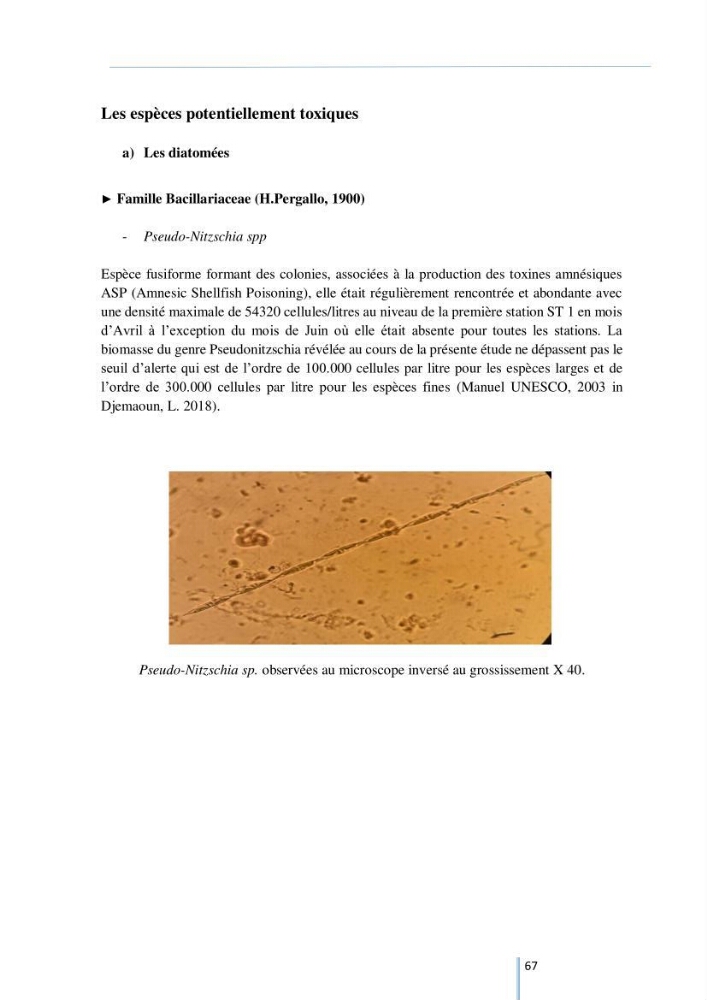 Diagnostic sur la contamination des mollusques par le phytoplancton toxique ou/et nuisible d’une ferme conchylicole « CULTMARE »
