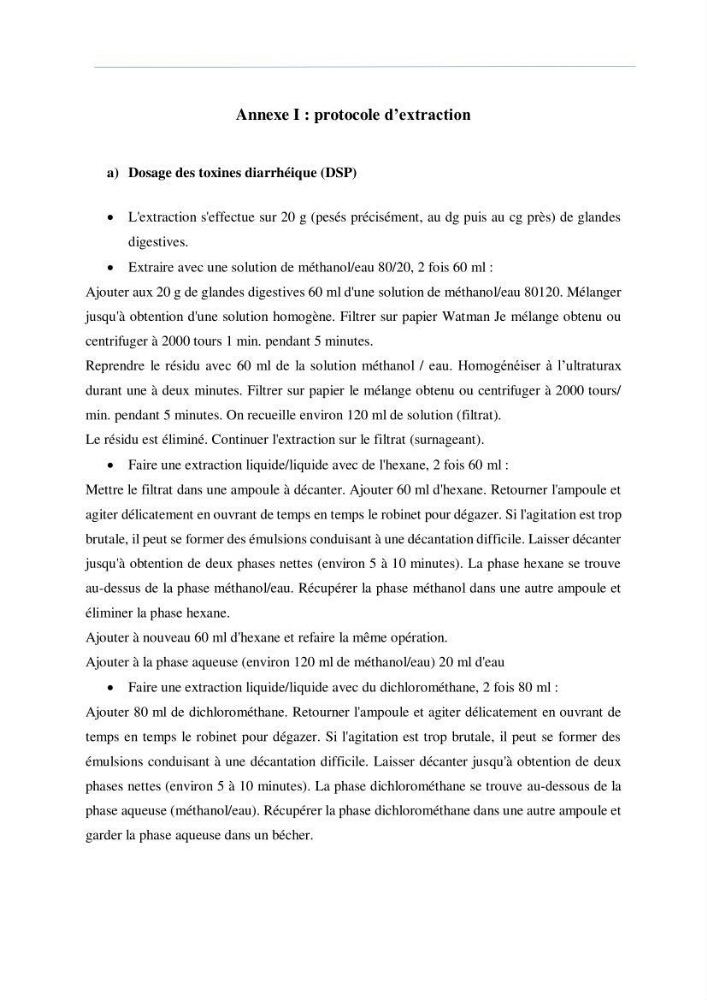Diagnostic sur la contamination des mollusques par le phytoplancton toxique ou/et nuisible d’une ferme conchylicole « CULTMARE »