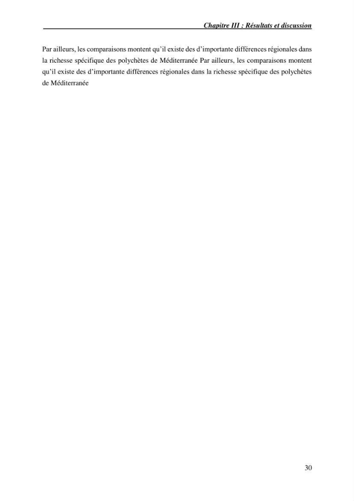 Inventaire de référence des polychètes de la côte algérienne composante de la base des données BANBIOM