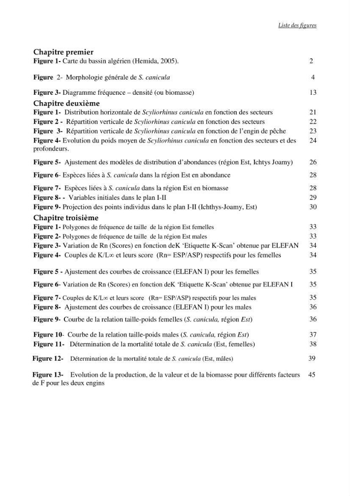 Contribution à l\'étude de l\'écologie et de l\'exploitation de Scyliorhinus canicula linnaeus,1758 (poissons Elasmobranche)dans la région est du basin Algérien
