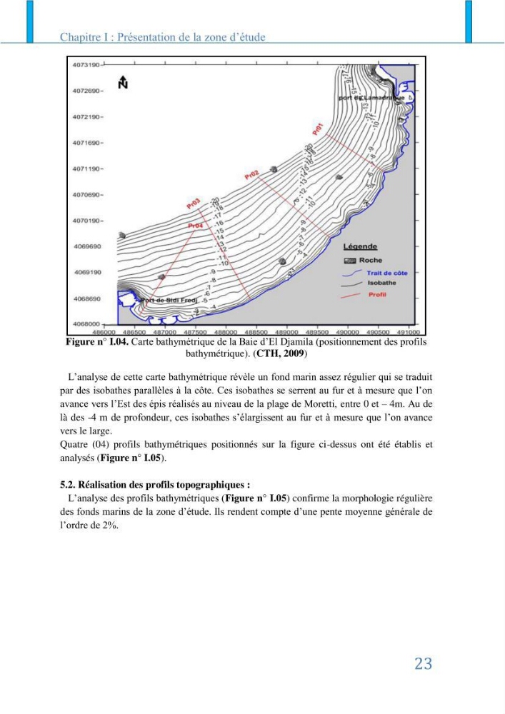 Impact des infrastructures littorales sur l\'évolution du trait de côte dans dans une zone soumise à un fort transit sédimentaire: cas de Sidi Fredj