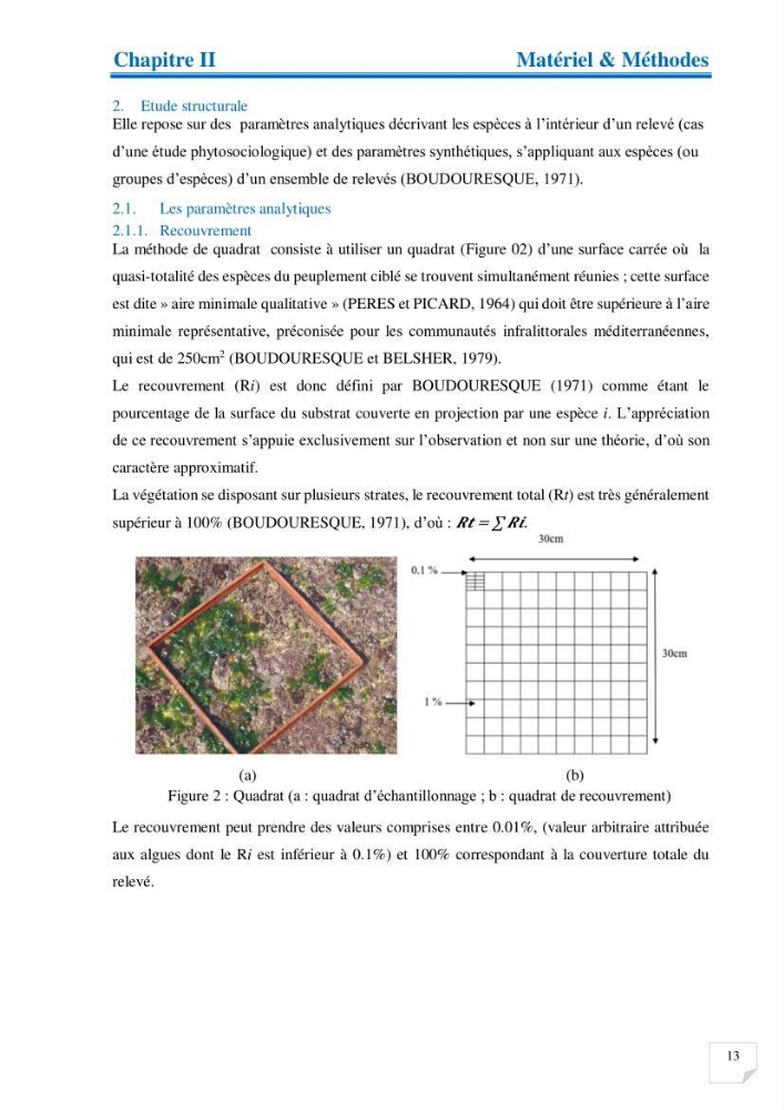 Contribution à l’étude de la diversité de la flore macroalgale infralittorale de la côte algéroise évaluation de la qualité écologique