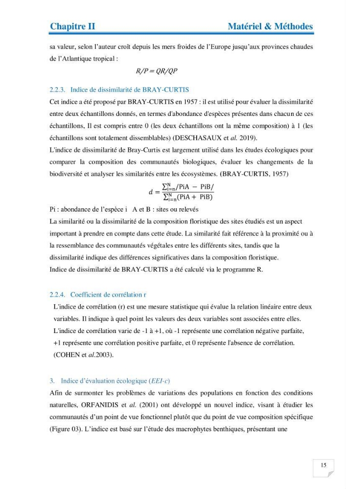 Contribution à l’étude de la diversité de la flore macroalgale infralittorale de la côte algéroise évaluation de la qualité écologique