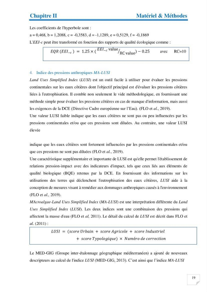Contribution à l’étude de la diversité de la flore macroalgale infralittorale de la côte algéroise évaluation de la qualité écologique