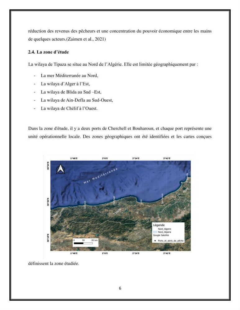 Contribution à l’étude de quelques indicateurs socioéconomiques de la pêcherie dans les ports Bouharoun et Cherchell