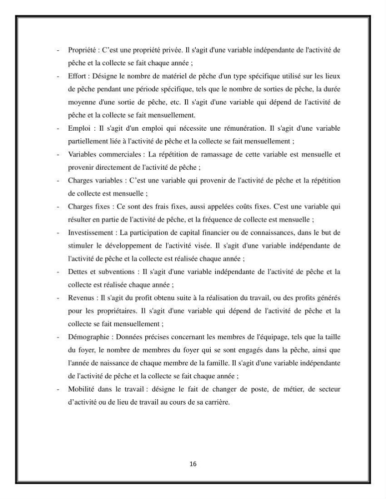 Contribution à l’étude de quelques indicateurs socioéconomiques de la pêcherie dans les ports Bouharoun et Cherchell
