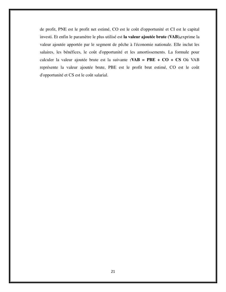 Contribution à l’étude de quelques indicateurs socioéconomiques de la pêcherie dans les ports Bouharoun et Cherchell
