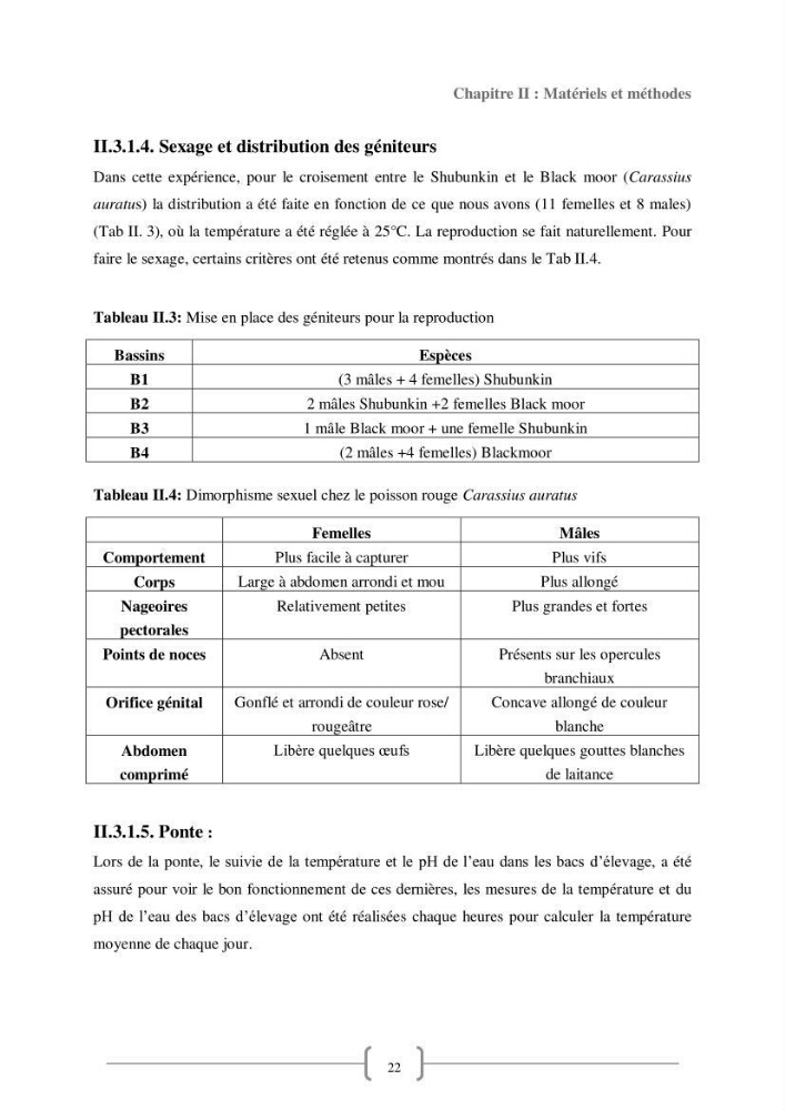 Contribution à la reproduction de quelques espèces de poissons d’ornements d’eau douce :