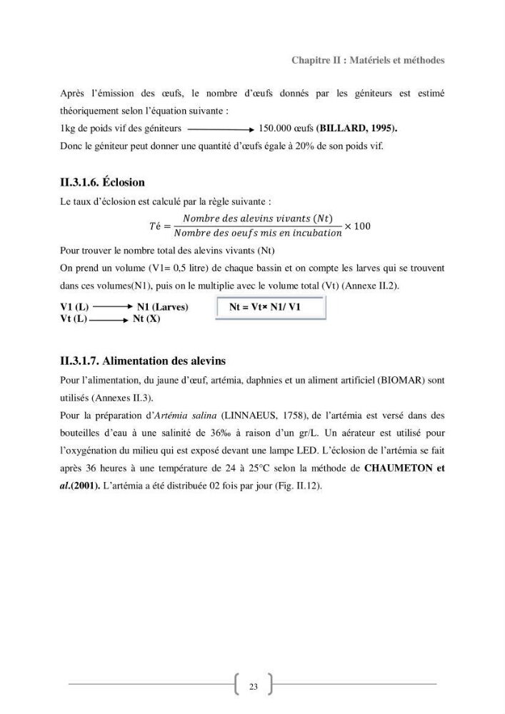 Contribution à la reproduction de quelques espèces de poissons d’ornements d’eau douce :