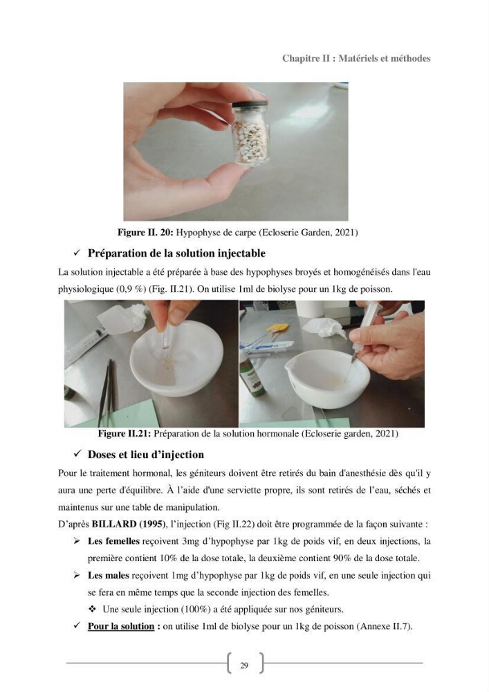 Contribution à la reproduction de quelques espèces de poissons d’ornements d’eau douce :