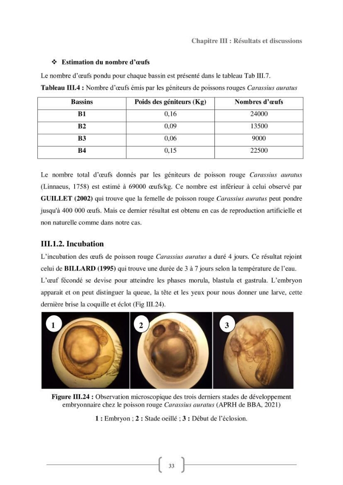 Contribution à la reproduction de quelques espèces de poissons d’ornements d’eau douce :