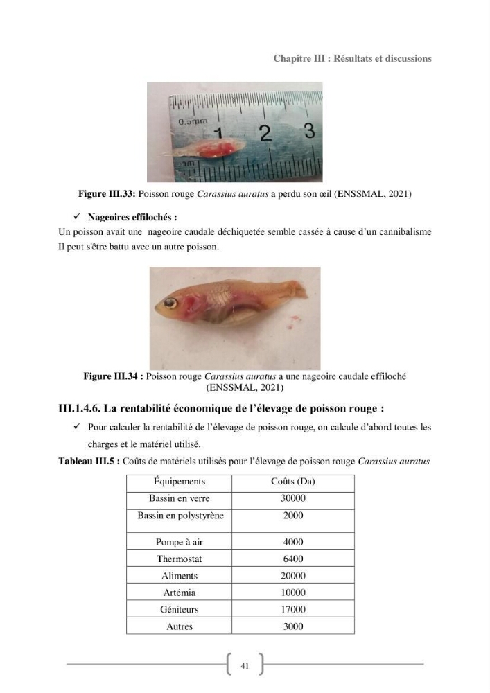 Contribution à la reproduction de quelques espèces de poissons d’ornements d’eau douce :