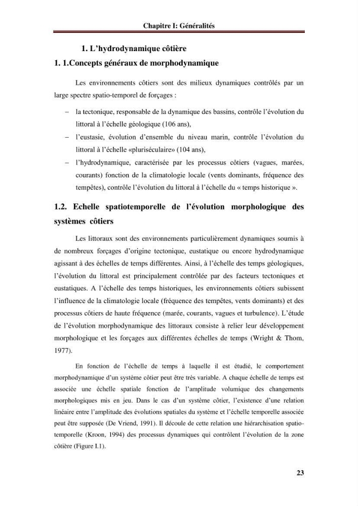 Analyse statistique de l\'évolution morphodynamique du morphodynamique du littoral de Boumerdès