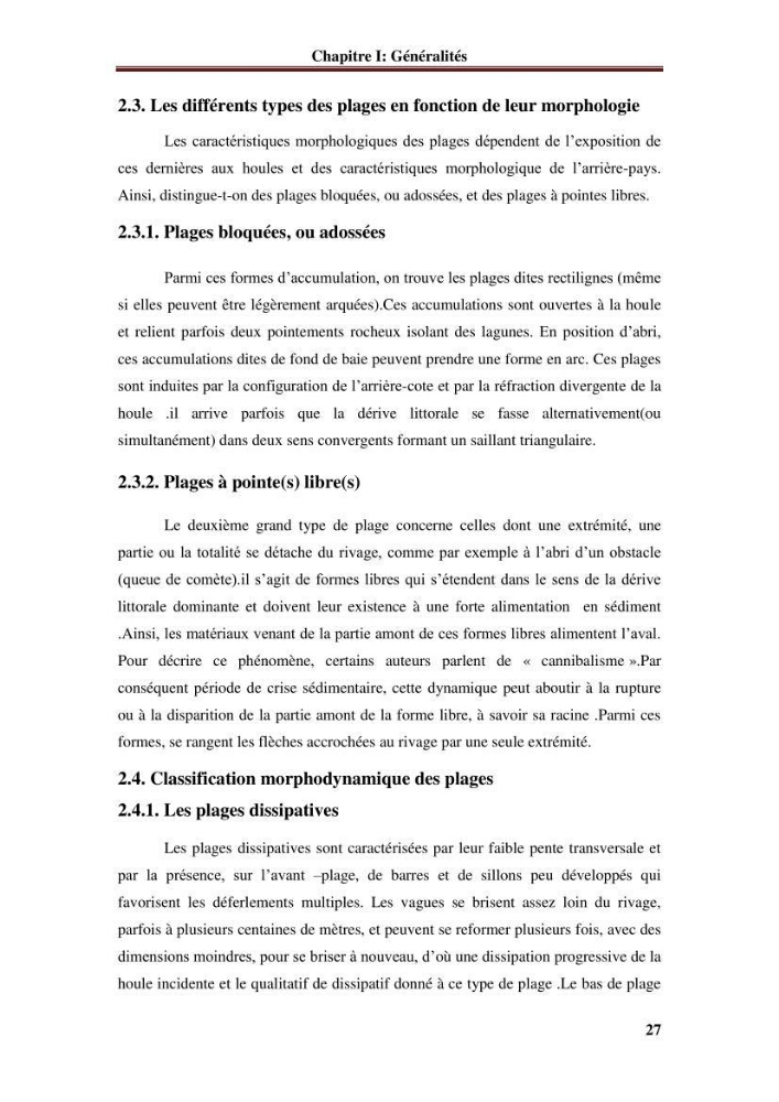 Analyse statistique de l\'évolution morphodynamique du morphodynamique du littoral de Boumerdès