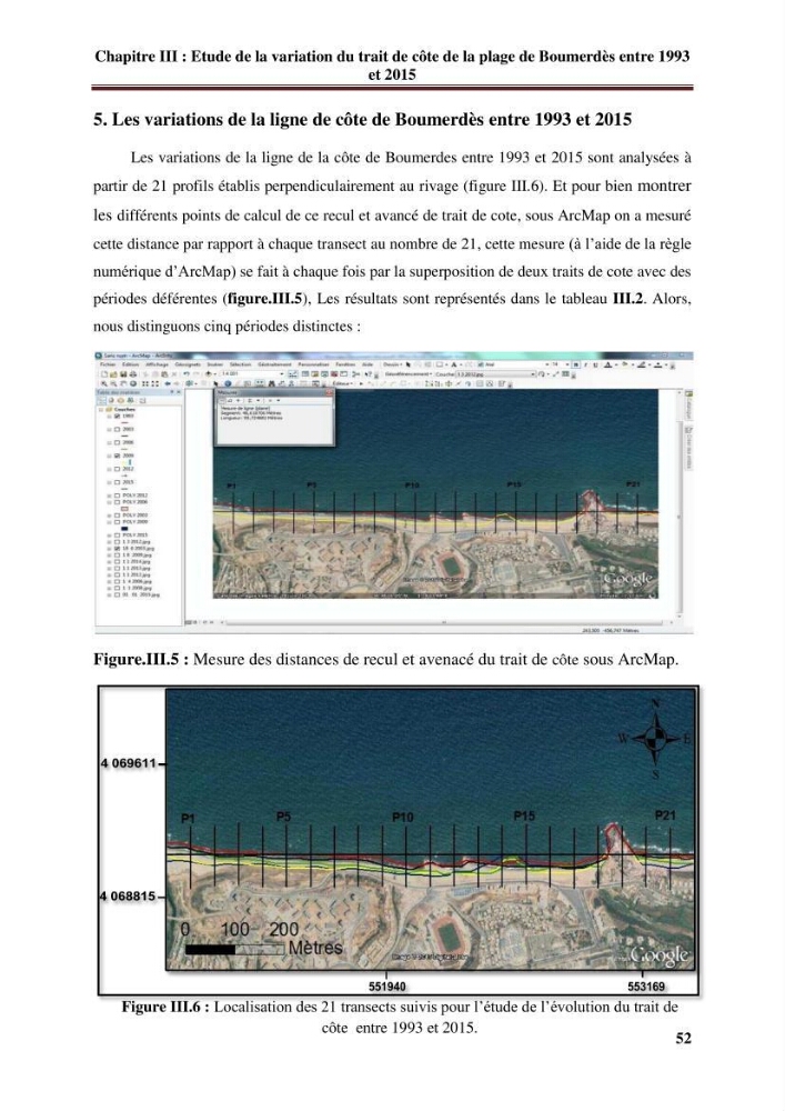 Analyse statistique de l\'évolution morphodynamique du morphodynamique du littoral de Boumerdès