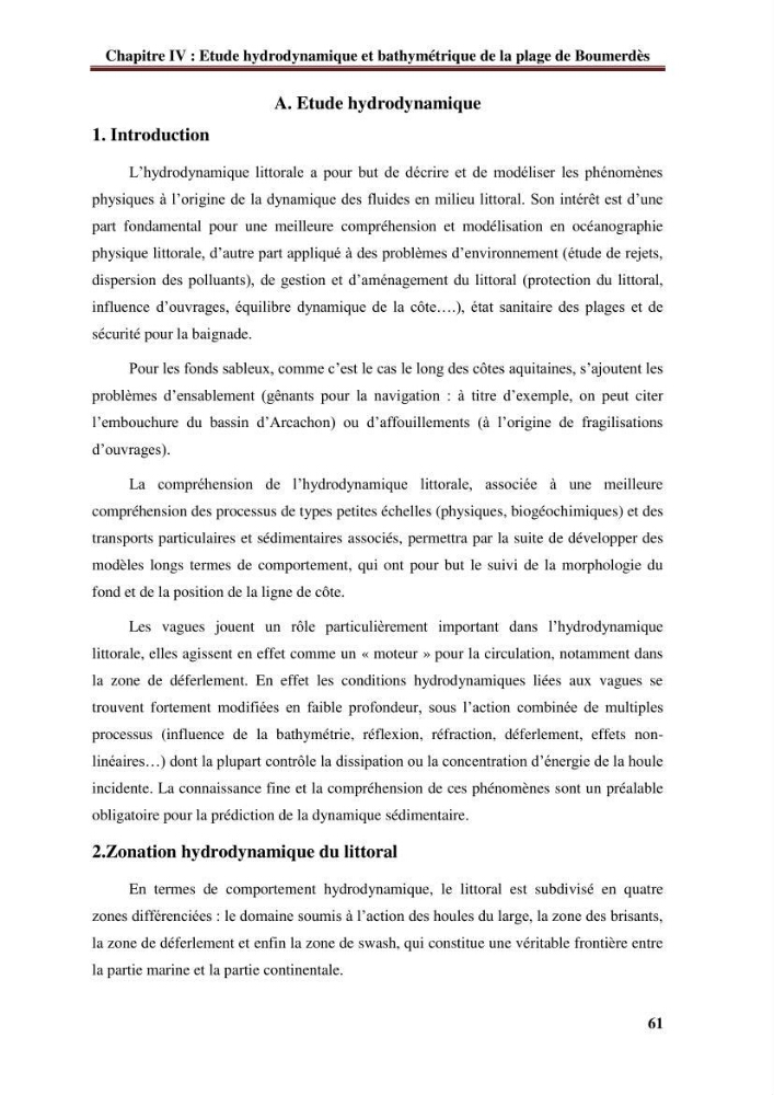 Analyse statistique de l\'évolution morphodynamique du morphodynamique du littoral de Boumerdès