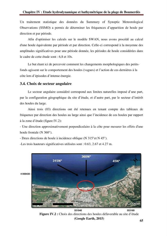 Analyse statistique de l\'évolution morphodynamique du morphodynamique du littoral de Boumerdès