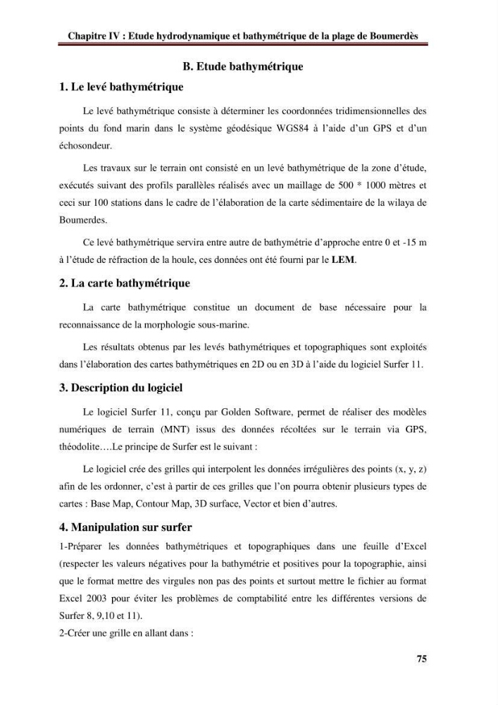 Analyse statistique de l\'évolution morphodynamique du morphodynamique du littoral de Boumerdès
