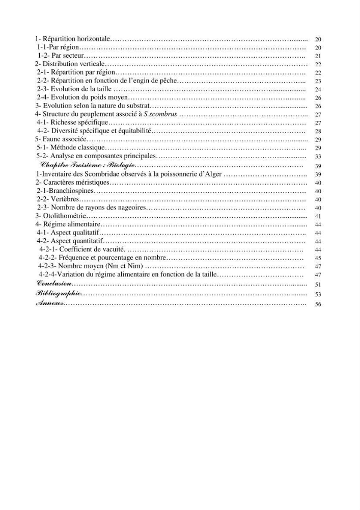 Contribution à l\'étude de l\'écologie et de la biologie du genre scomber: