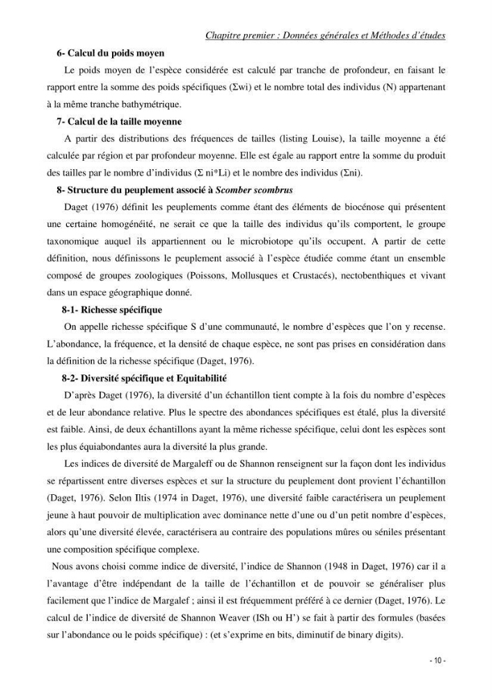 Contribution à l\'étude de l\'écologie et de la biologie du genre scomber: