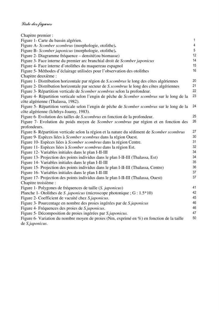 Contribution à l\'étude de l\'écologie et de la biologie du genre scomber: