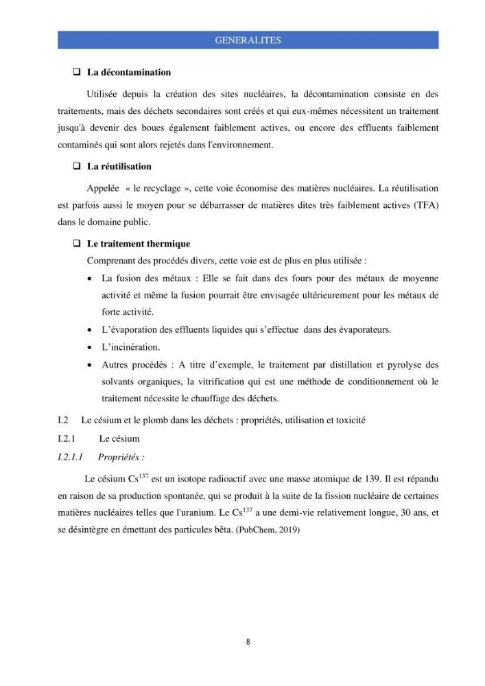 Elimination d’élément radioactif Cs* et d’élément trace métallique Pb en solution aqueuse par adsorption sur les carapaces de crevettes: