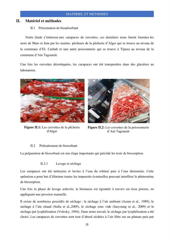 Elimination d’élément radioactif Cs* et d’élément trace métallique Pb en solution aqueuse par adsorption sur les carapaces de crevettes: