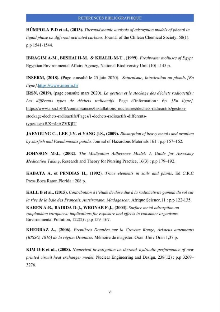 Elimination d’élément radioactif Cs* et d’élément trace métallique Pb en solution aqueuse par adsorption sur les carapaces de crevettes: