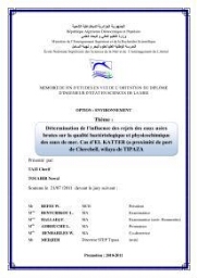 Détermination de l'influence des rejets des eaux usées brutes sur la qualité bactériologique et physicochimique des eaux de mer. Cas d'el katter (aproximité de port de cherchell, wilaya de Tipaza: